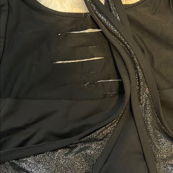 PINK Victorias Secret Shiny Black Sports Bra Size Medium - Picture 3 of 5